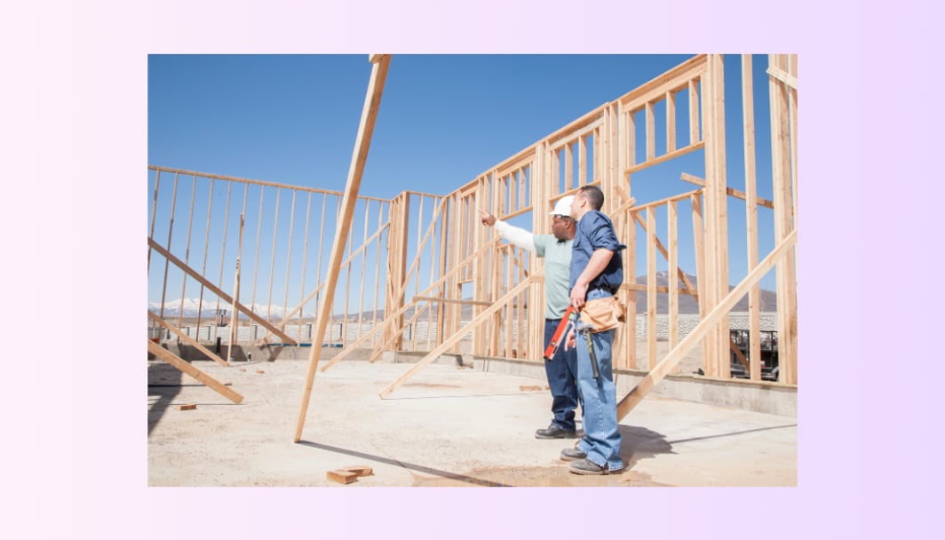 An image of a house construction site representing the topic, "Australia is building more homes. Why is housing still becoming less affordable?"
